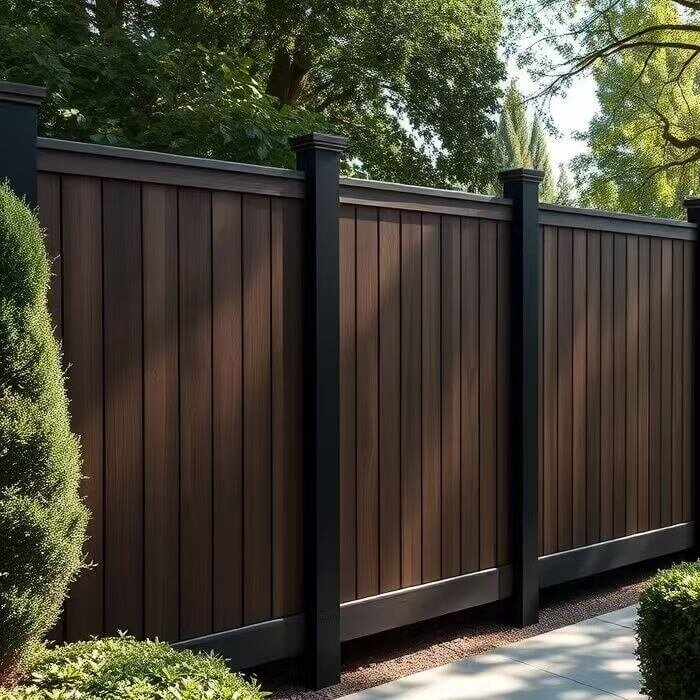 Pearl White Slatted Fencing