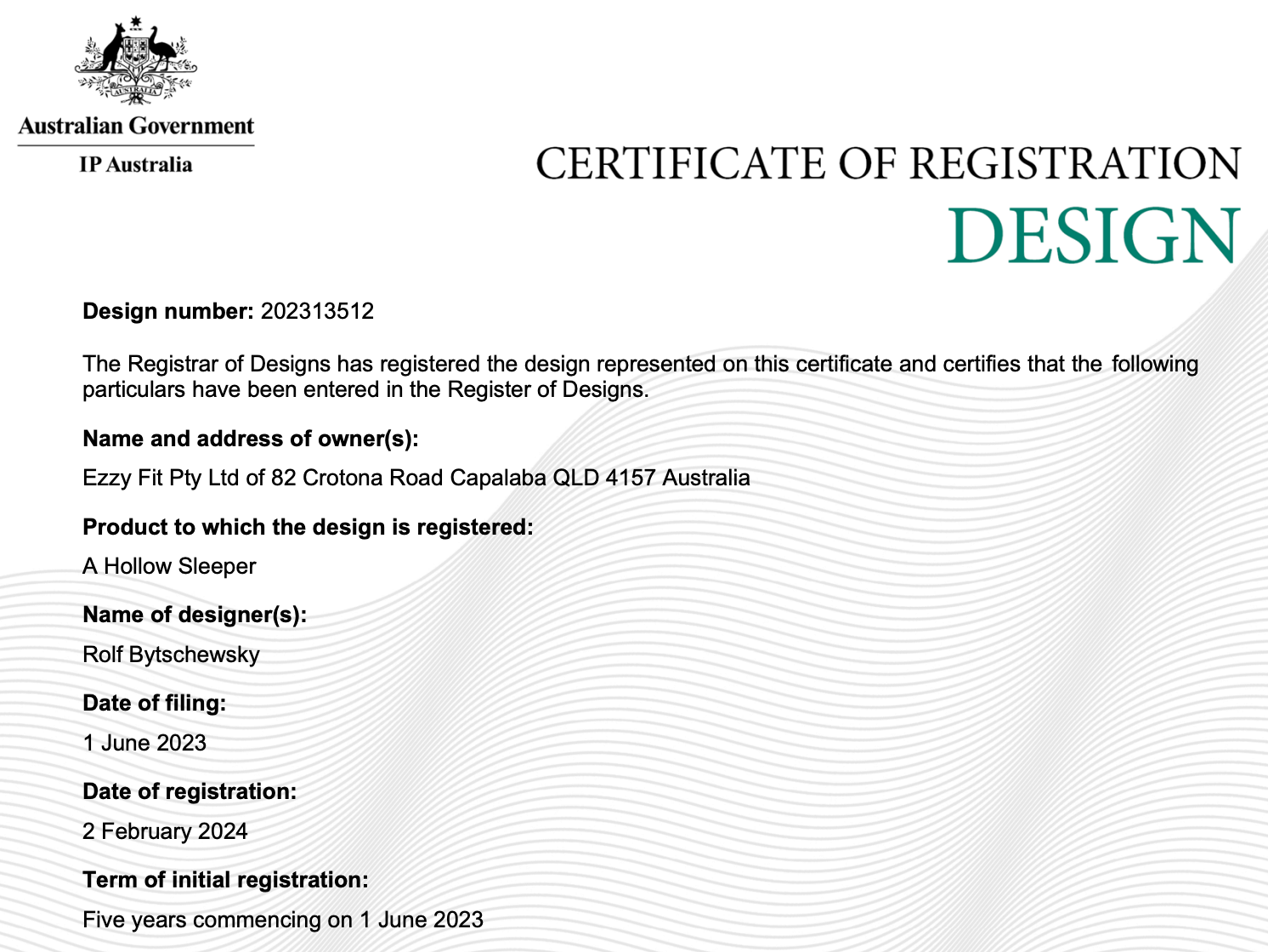 Design Certificate